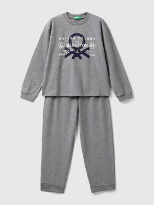 Benetton, Stretch Cotton Pyjamas, size L, Dark Gray, Kids United Colors of Benetton