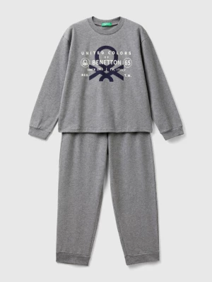 Benetton, Stretch Cotton Pyjamas, size XS, Dark Gray, Kids United Colors of Benetton