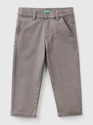 Benetton, Stretch Cotton Trousers, size 104, Dark Gray, Kids United Colors of Benetton