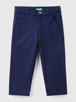 Benetton, Stretch Cotton Trousers, size 110, Dark Blue, Kids United Colors of Benetton