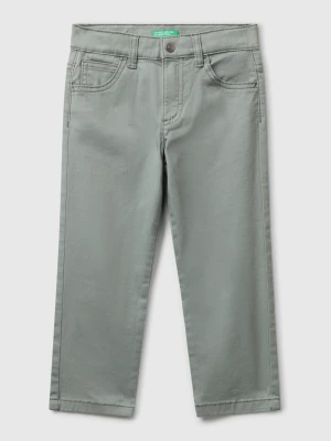 Benetton, Stretch Cotton Trousers, size 116, Light Green, Kids United Colors of Benetton
