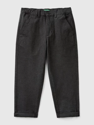 Benetton, Stretch Cotton Trousers, size 2XL, Black, Kids United Colors of Benetton