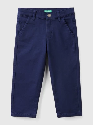 Benetton, Stretch Cotton Trousers, size 82, Dark Blue, Kids United Colors of Benetton