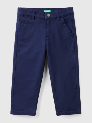 Benetton, Stretch Cotton Trousers, size 82, Dark Blue, Kids United Colors of Benetton