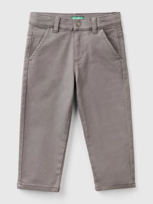 Benetton, Stretch Cotton Trousers, size 82, Dark Gray, Kids United Colors of Benetton