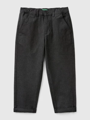 Benetton, Stretch Cotton Trousers, size L, Black, Kids United Colors of Benetton