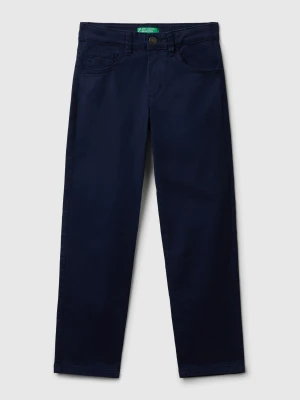 Benetton, Stretch Cotton Trousers, size XL, Dark Blue, Kids United Colors of Benetton