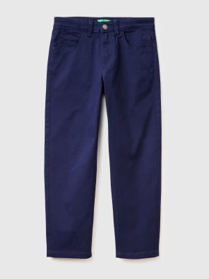 Benetton, Stretch Cotton Trousers, Size: XL, Dark Blue, Kids United Colors of Benetton