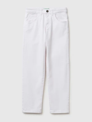 Benetton, Stretch Cotton Trousers, Size: XL, White, Kids United Colors of Benetton