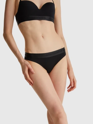 Benetton, Stretch Cotton Underwear, Size: XS, Black, Women United Colors of Benetton