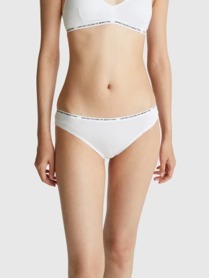Benetton, Stretch Cotton Underwear, size XS, White, Women United Colors of Benetton