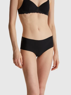 Benetton, Stretch Lace Underwear, Size: XS, Black, Women United Colors of Benetton