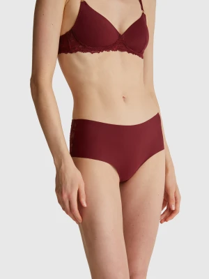 Benetton, Stretch Lace Underwear, Size: XS, Burgundy, Women United Colors of Benetton
