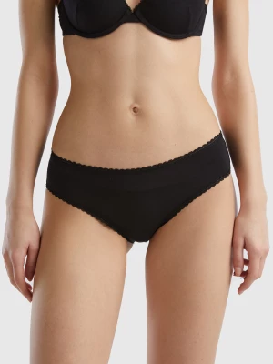 Benetton, Stretch Modal® Briefs, size S, Black, Women United Colors of Benetton