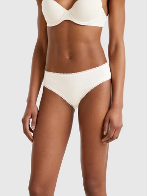Benetton, Stretch Modal® Briefs, size XS, Creamy White, Women United Colors of Benetton