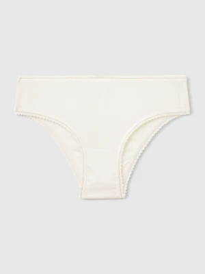 Benetton, Stretch Modal Briefs, Size: XS, Creamy White, Women United Colors of Benetton