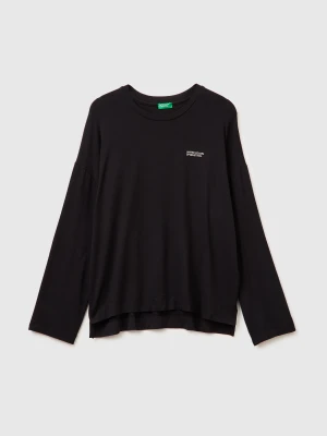 Benetton, Stretch Modal Sweater, Size: XXS, Black, Women United Colors of Benetton