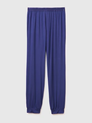 Benetton, Stretch Modal Trousers, Size: XXS, Blue, Women United Colors of Benetton