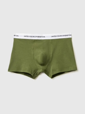 Benetton, Stretch Organic Cotton Boxers, Size: XL, Military Green, Men United Colors of Benetton