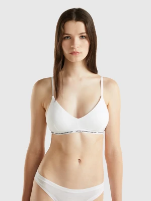 Benetton, Stretch Organic Cotton Bra, size 1°, White, Women United Colors of Benetton