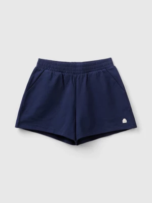 Benetton, Stretch Organic Cotton Shorts, size S, Dark Blue, Kids United Colors of Benetton