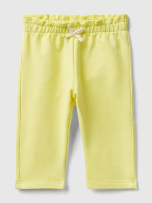 Benetton, Stretch Organic Cotton Sweatpants, size 62, Yellow, Kids United Colors of Benetton