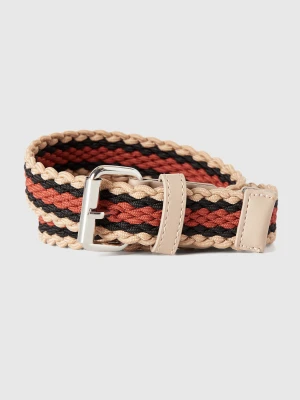 Benetton, Stretch Ribbon Belt, Beige, Men United Colors of Benetton