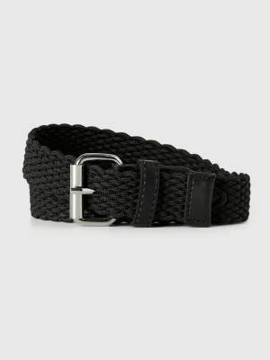 Benetton, Stretch Ribbon Belt, Black, Men United Colors of Benetton