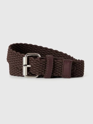 Benetton, Stretch Ribbon Belt, Brown, Men United Colors of Benetton