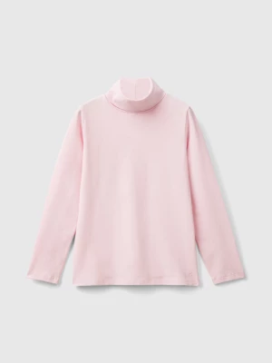 Benetton, Stretch T-shirt With High Neck, size 2XL, Pink, Kids United Colors of Benetton