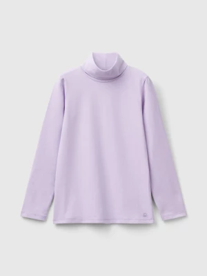 Benetton, Stretch T-shirt With High Neck, size 3XL, Lilac, Kids United Colors of Benetton