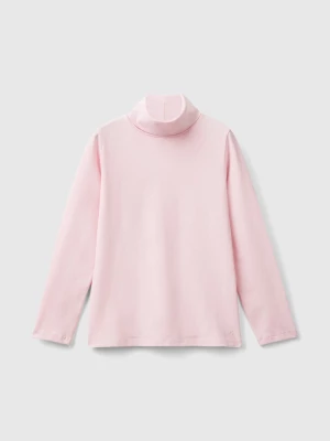Benetton, Stretch T-shirt With High Neck, size 3XL, Pink, Kids United Colors of Benetton
