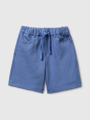 Benetton, Stretch Twill Bermuda Shorts, Size: 116, Air Force Blue, Kids United Colors of Benetton