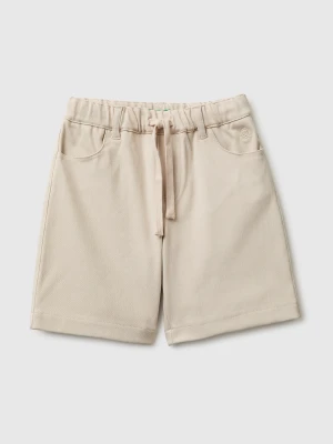 Benetton, Stretch Twill Bermuda Shorts, Size: 116, Beige, Kids United Colors of Benetton