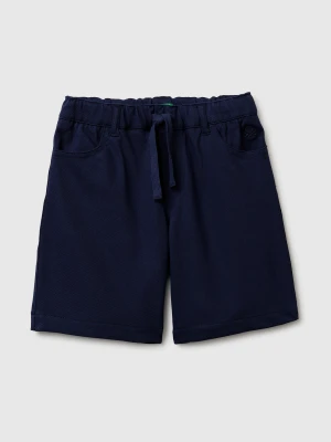 Benetton, Stretch Twill Bermuda Shorts, Size: 116, Dark Blue, Kids United Colors of Benetton