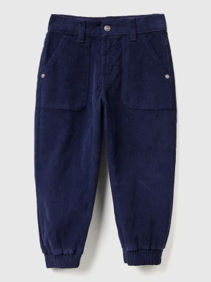 Benetton, Stretch Velvet Trousers, Size: 116, Dark Blue, Kids United Colors of Benetton