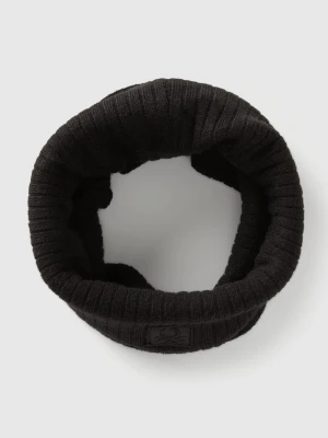 Benetton, Stretch Viscose Blend Neck Warmer, Size: OS, Black, Kids United Colors of Benetton