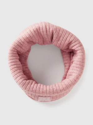 Benetton, Stretch Viscose Blend Neck Warmer, Size: OS, Soft Pink, Kids United Colors of Benetton