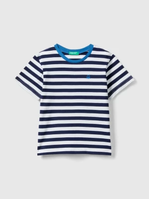 Benetton, Striped 100% Cotton T-shirt, size 104, Dark Blue, Kids United Colors of Benetton