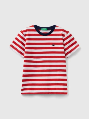 Benetton, Striped 100% Cotton T-shirt, size 104, Red, Kids United Colors of Benetton