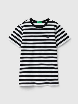 Benetton, Striped 100% Cotton T-shirt, size 3XL, Black, Kids United Colors of Benetton