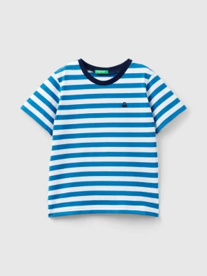 Benetton, Striped 100% Cotton T-shirt, size 90, Blue, Kids United Colors of Benetton