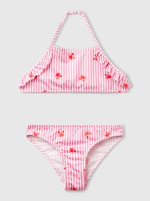 Benetton, Striped Bikini With Crabs, size XL, Pink, Kids United Colors of Benetton
