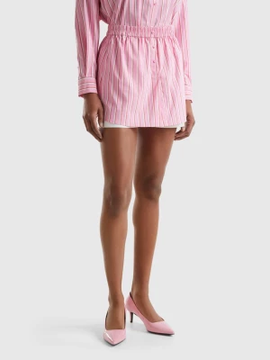 Benetton, Striped Boxer Shorts, size L-XL, Pink, Women United Colors of Benetton
