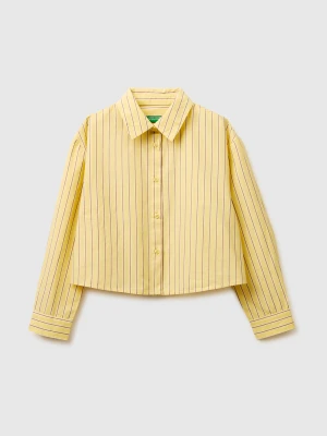 Benetton, Striped Boxy Fit Shirt, Size: XL, Yellow, Kids United Colors of Benetton