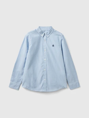 Benetton, Striped Button-down Shirt, size S, Light Blue, Kids United Colors of Benetton