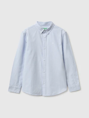 Benetton, Striped Button-down Shirt, Size: XL, Light Blue, Kids United Colors of Benetton