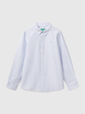 Benetton, Striped Button Down Shirt, size XL, Sky Blue, Kids United Colors of Benetton