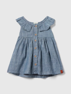 Benetton, Striped Chambray Dress, size 68, Blue, Kids United Colors of Benetton