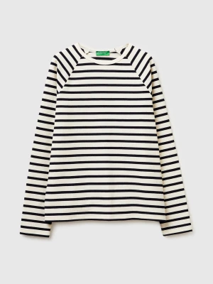 Benetton, Striped Closed Sweatshirt, Size: L, Blue, Women United Colors of Benetton